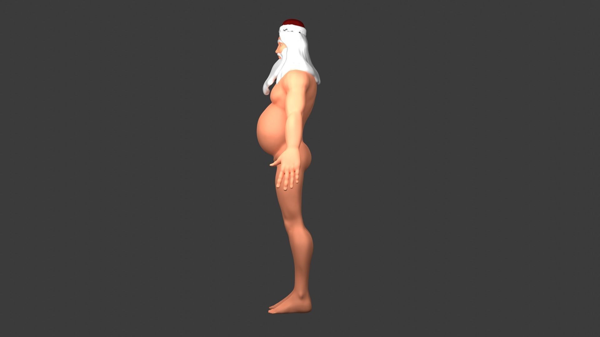 Santa Claus Low-poly 3D model_10