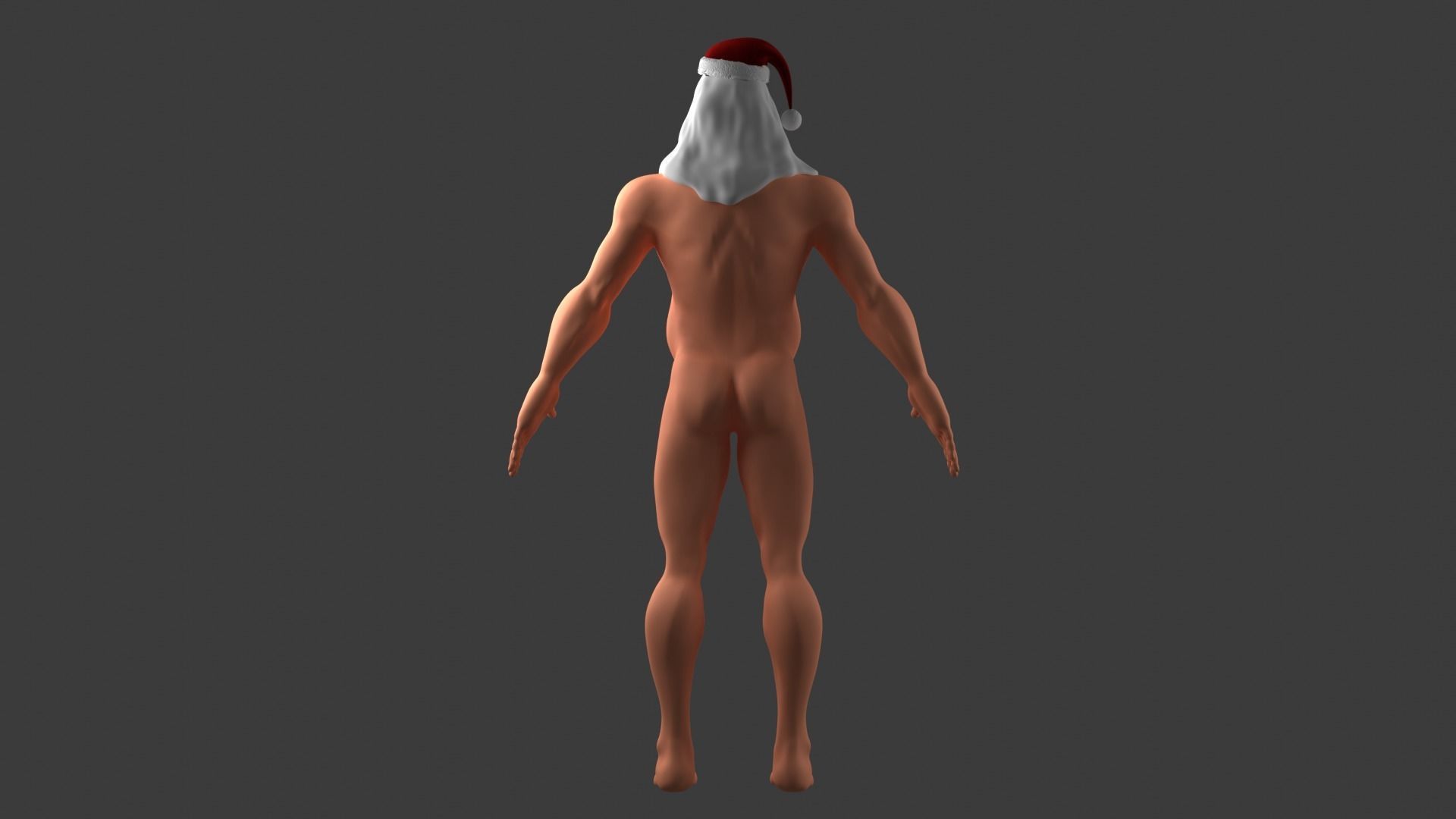 Santa Claus Low-poly 3D model_9