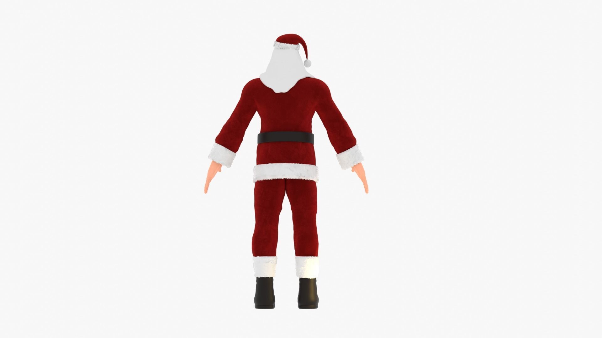 Santa Claus Low-poly 3D model_4