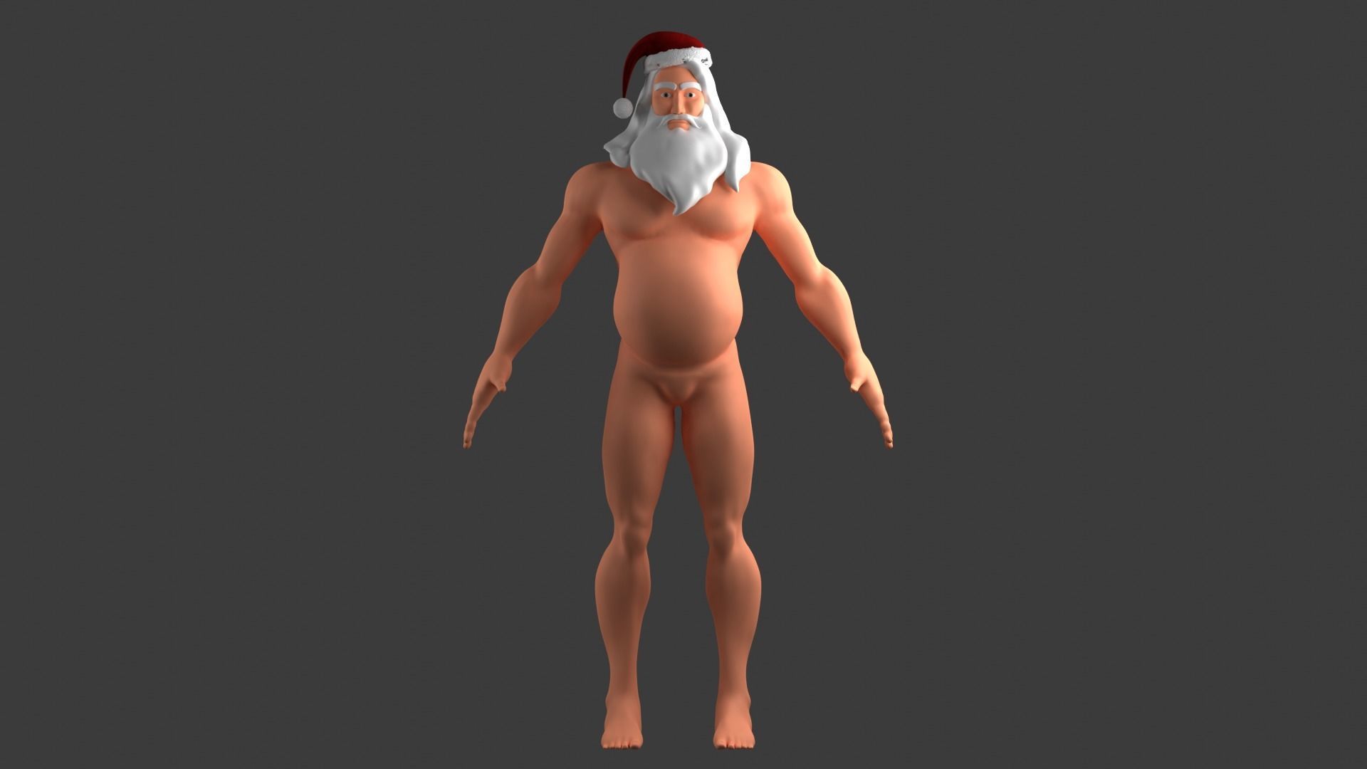 Santa Claus Low-poly 3D model_8