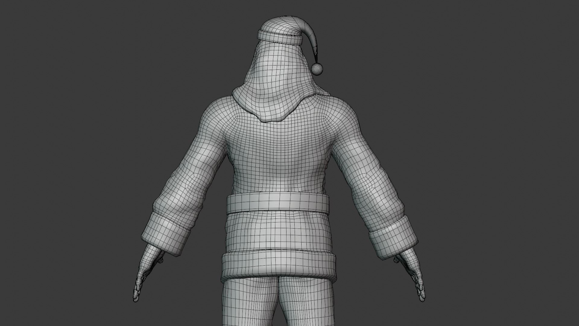 Santa Claus Low-poly 3D model_7