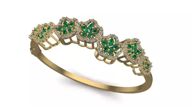 bangle gold ring with diamonds