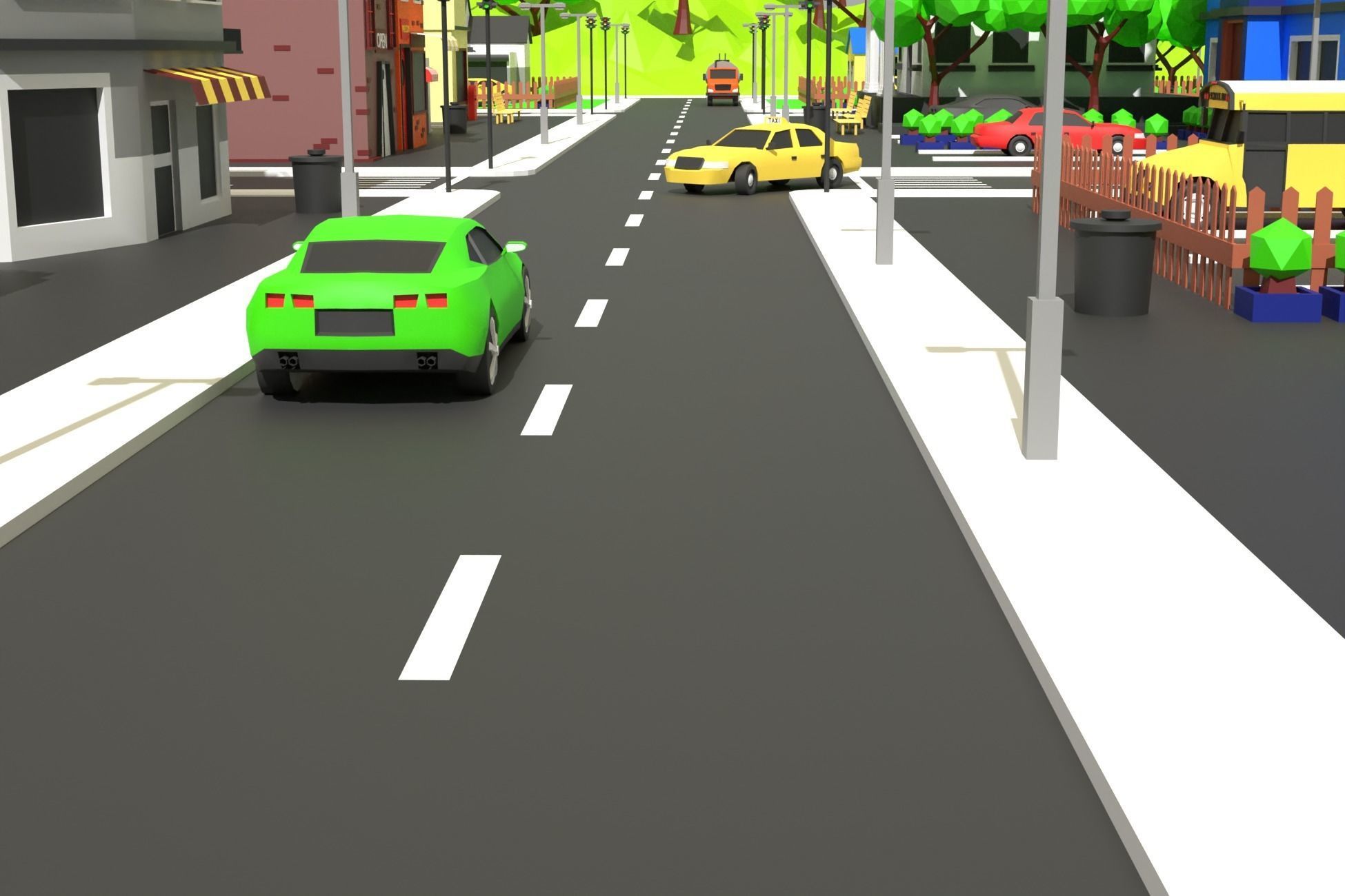 Low Poly City Pack Collection Low-poly 3D model_13