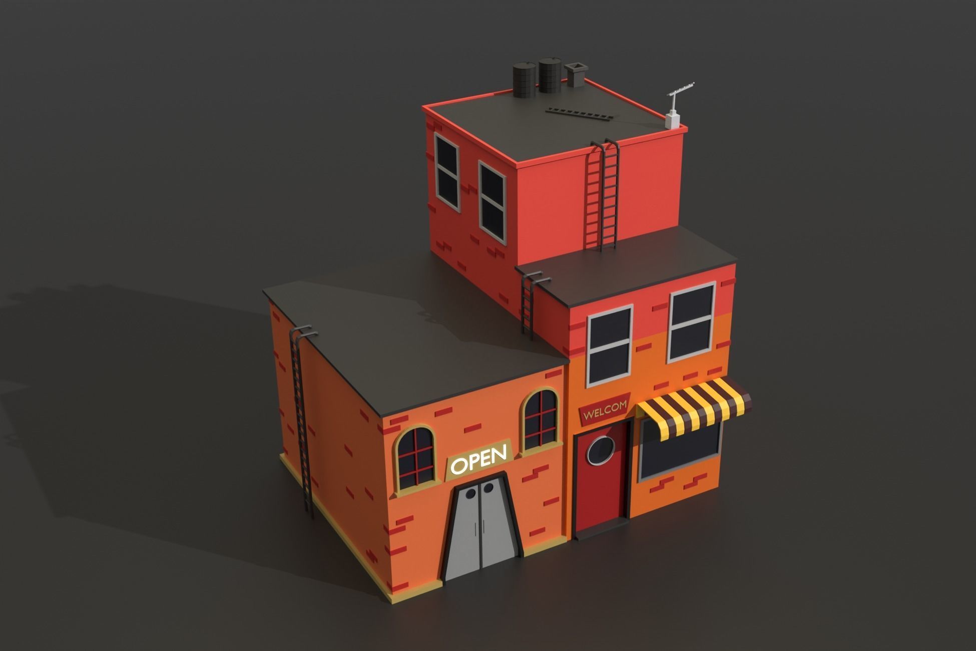 Low Poly City Pack Collection Low-poly 3D model_27