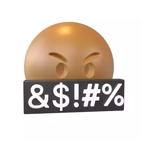 Angry Face with Symbols on Mouth v1 006