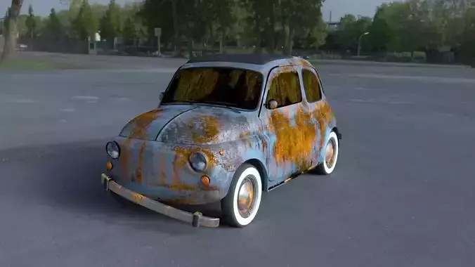 Fiat 500 Nuova 1957 rusty HDRI