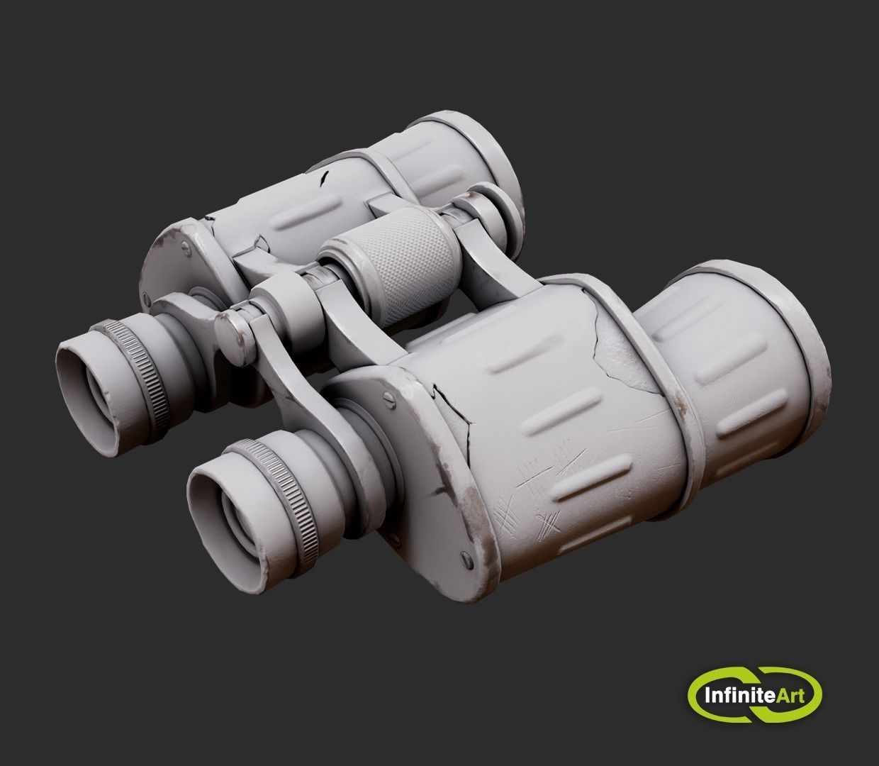 Binoculars Low-poly 3D model_6