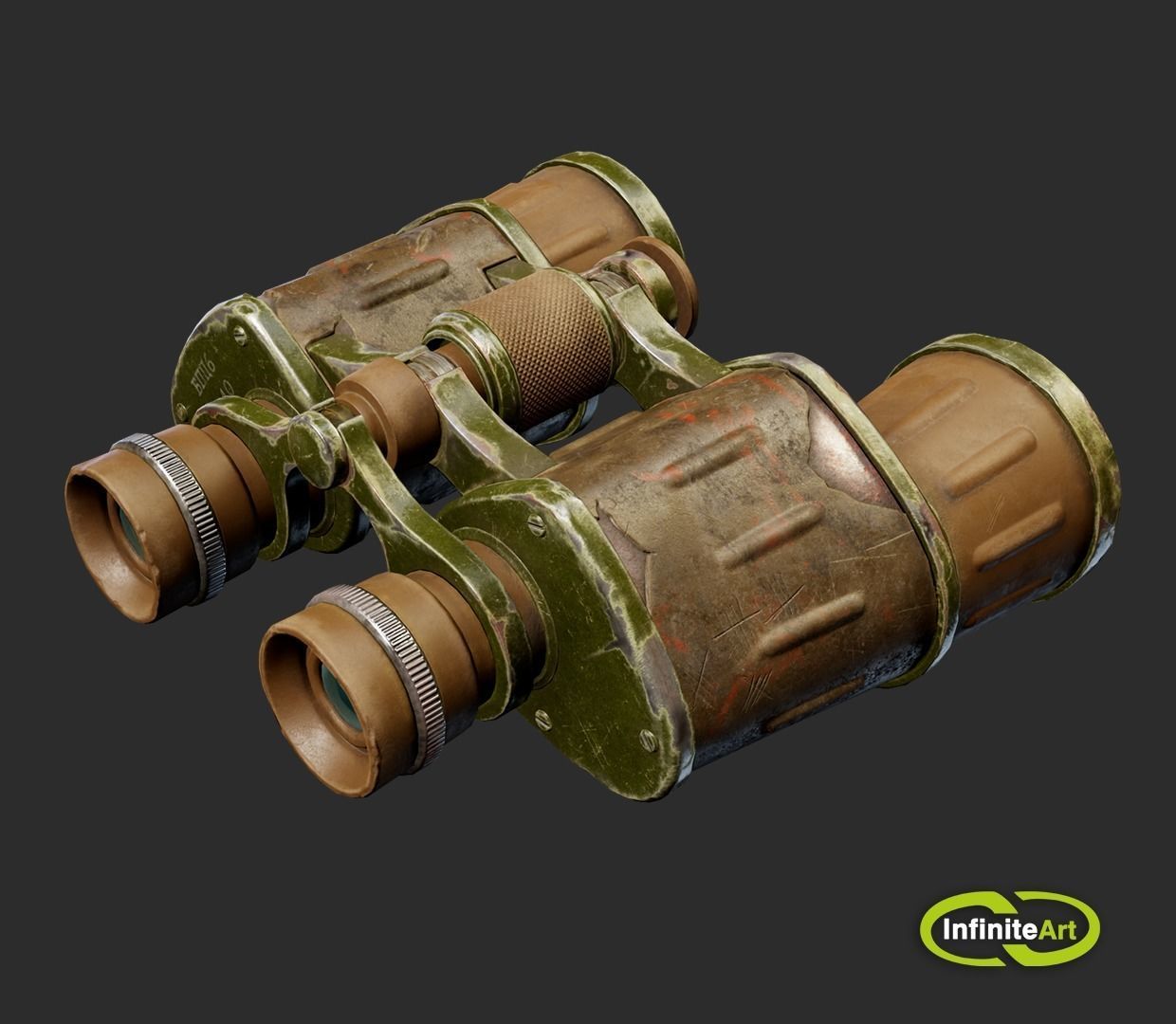 Binoculars Low-poly 3D model_5