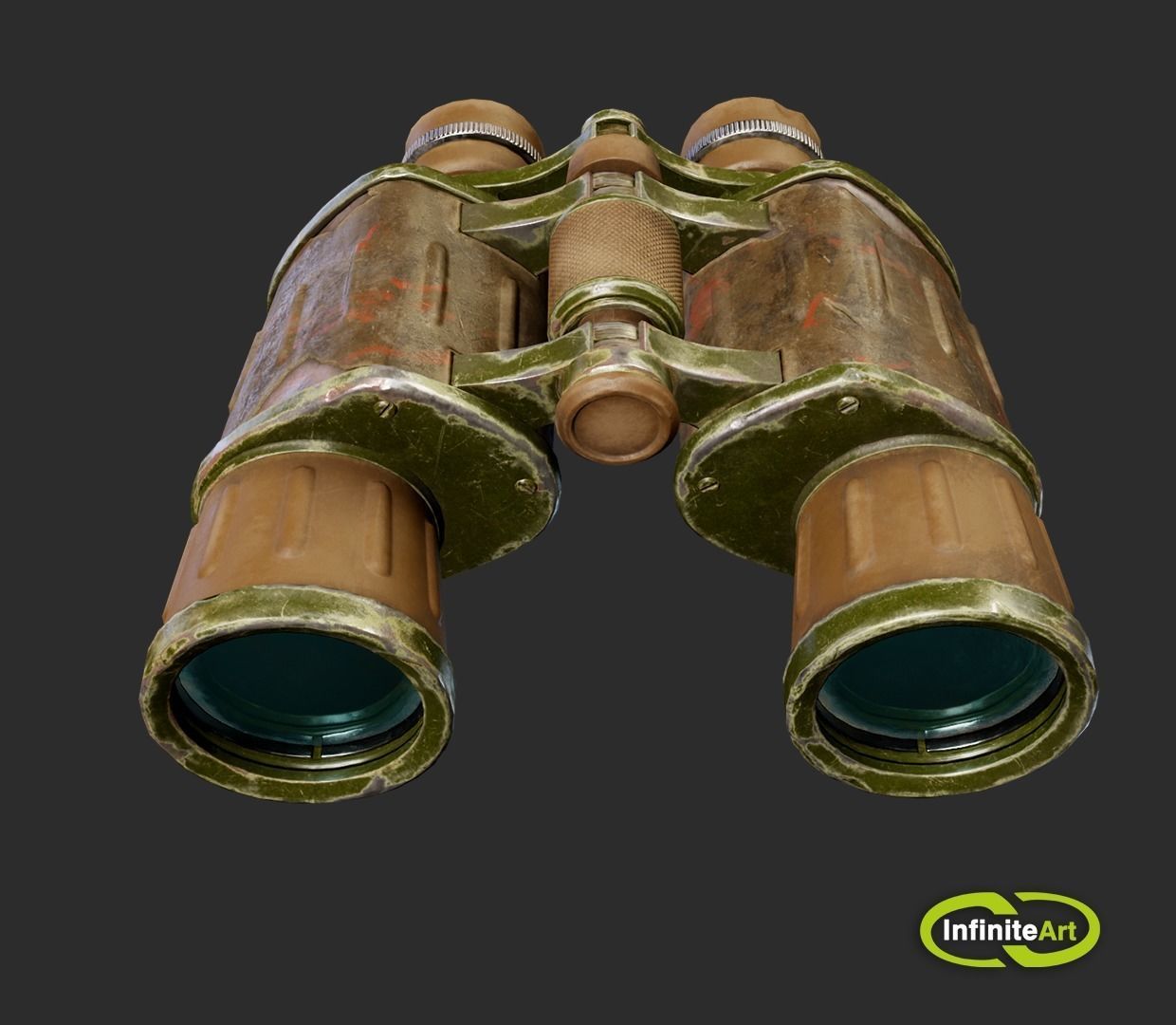 Binoculars Low-poly 3D model_8