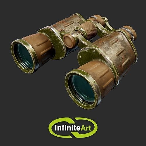Binoculars Low-poly 3D model