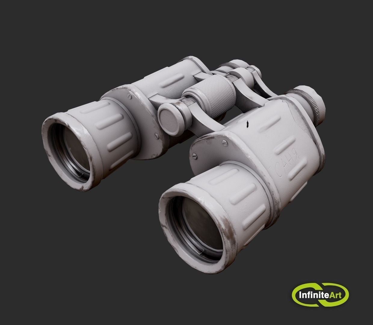 Binoculars Low-poly 3D model_3