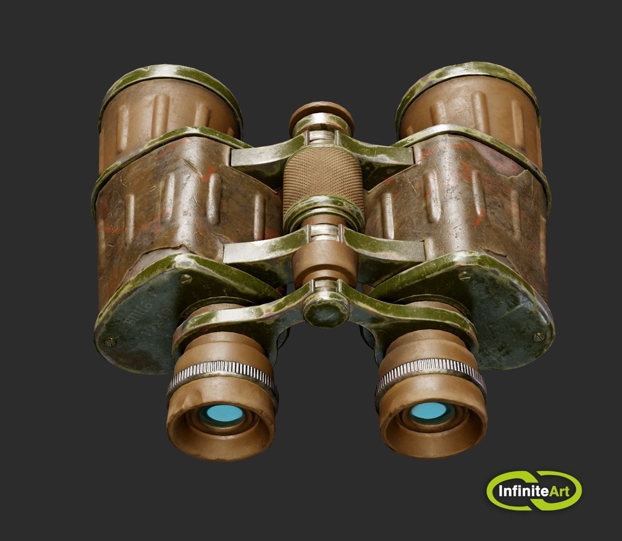 Binoculars Low-poly 3D model_9