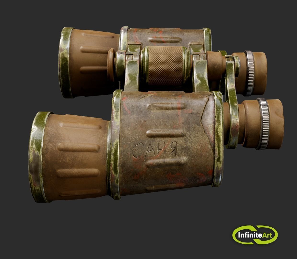 Binoculars Low-poly 3D model_10