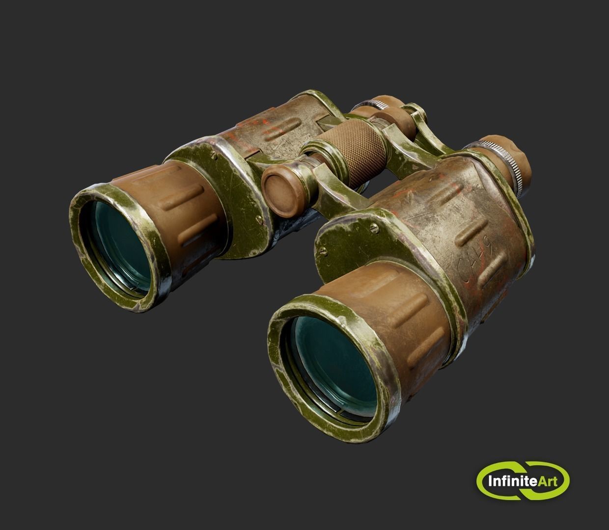 Binoculars Low-poly 3D model_2