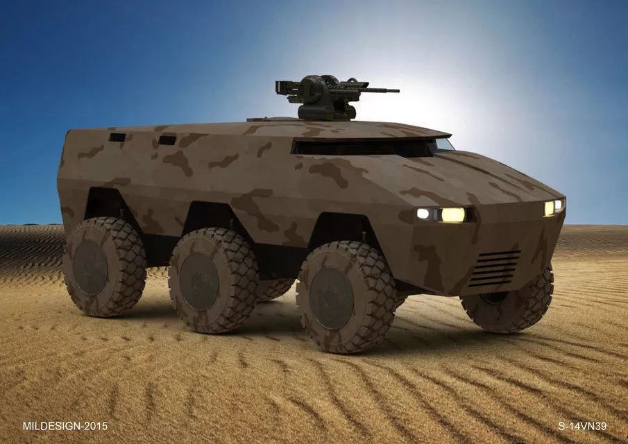 AKIN Armored Vehicle Free 3D model