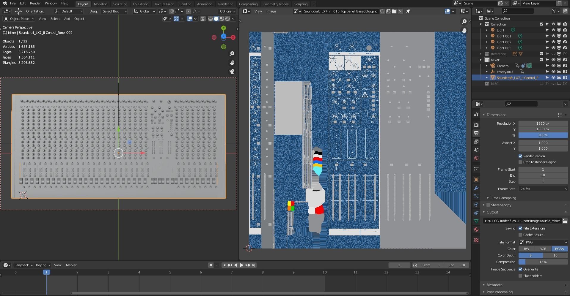 Audio Mixer 3D model_31