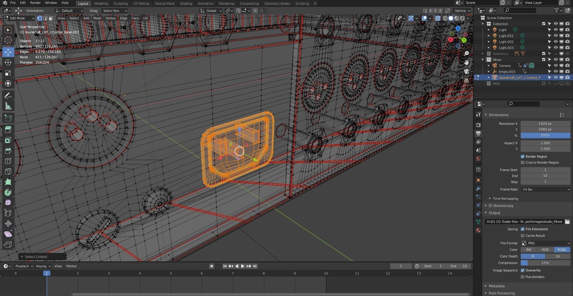 Audio Mixer 3D model_18