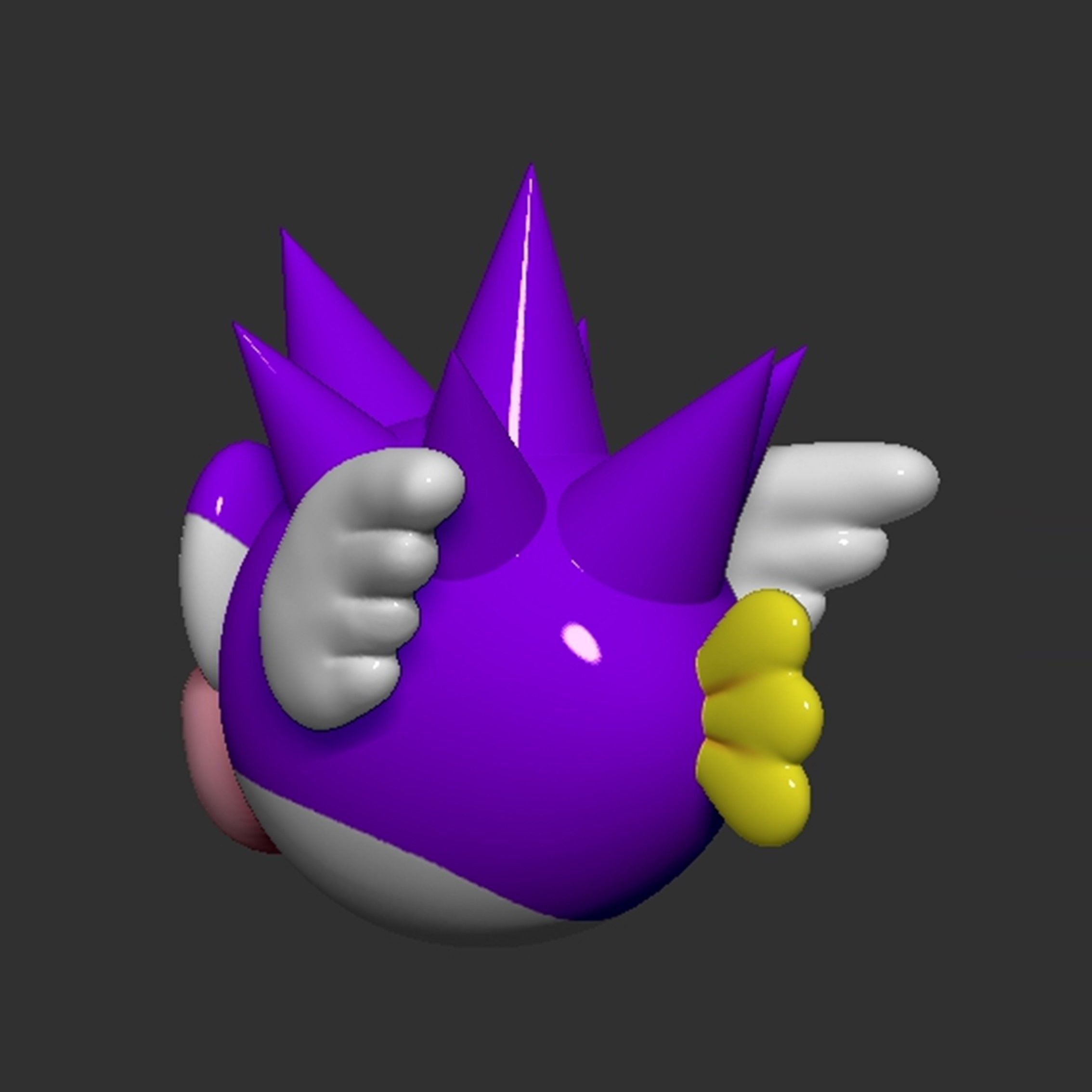 Mario Spiny Cheep Cheep Fish 3D print model_4