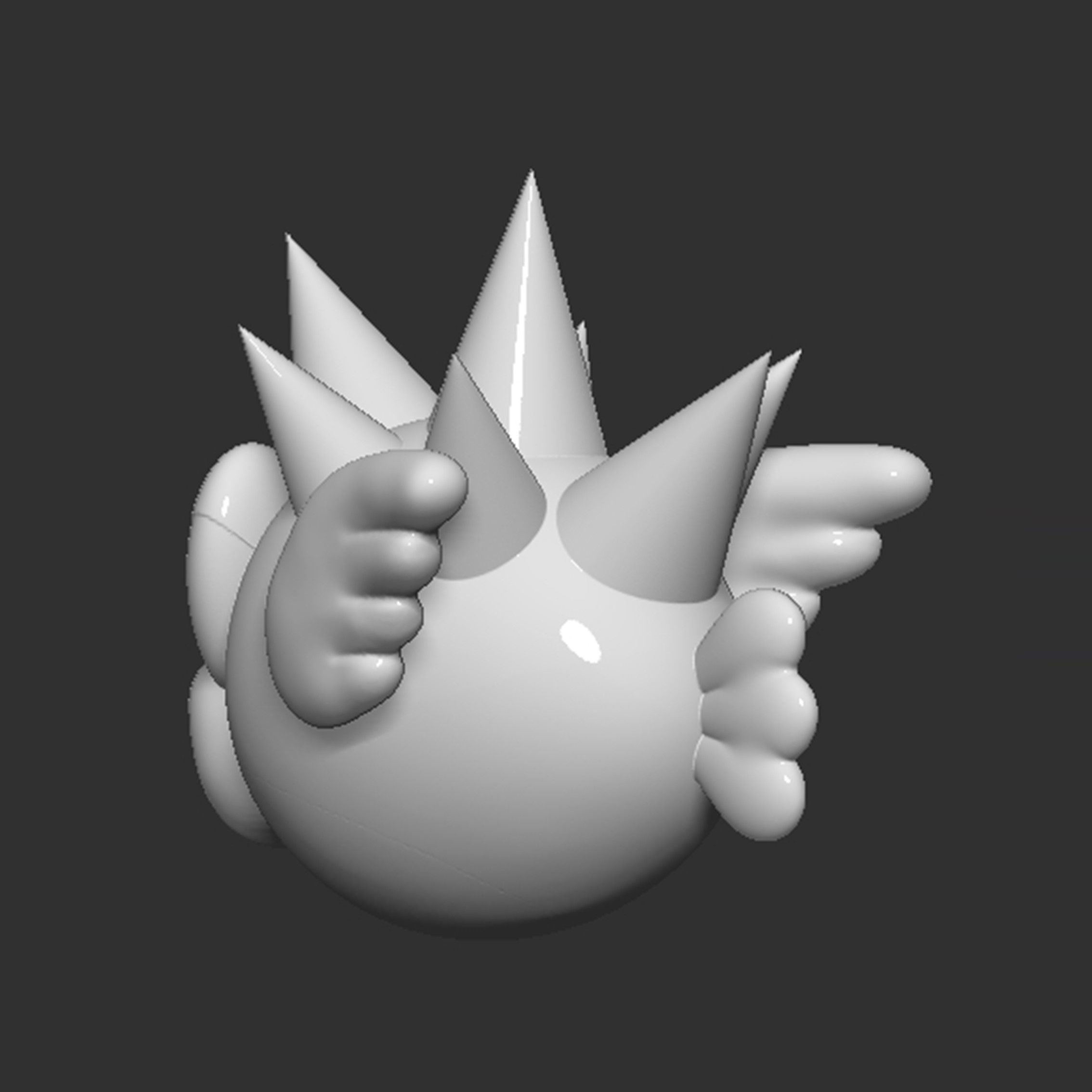 Mario Spiny Cheep Cheep Fish 3D print model_5