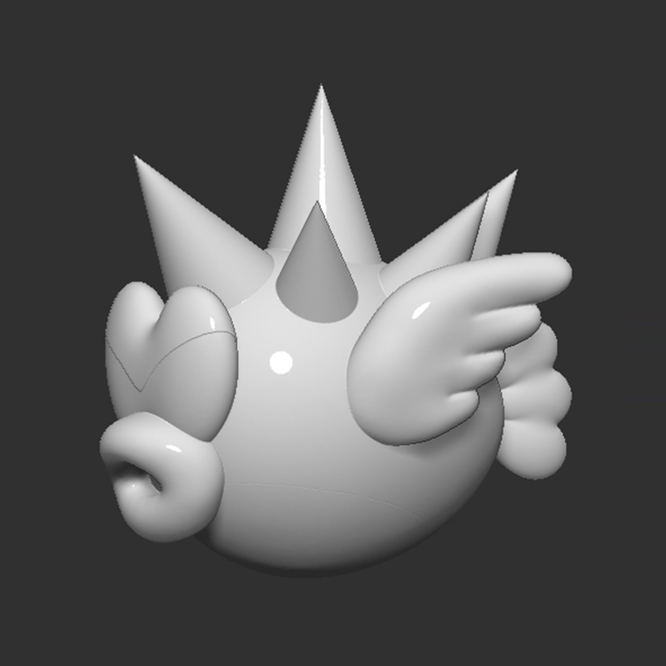 Mario Spiny Cheep Cheep Fish 3D print model_1