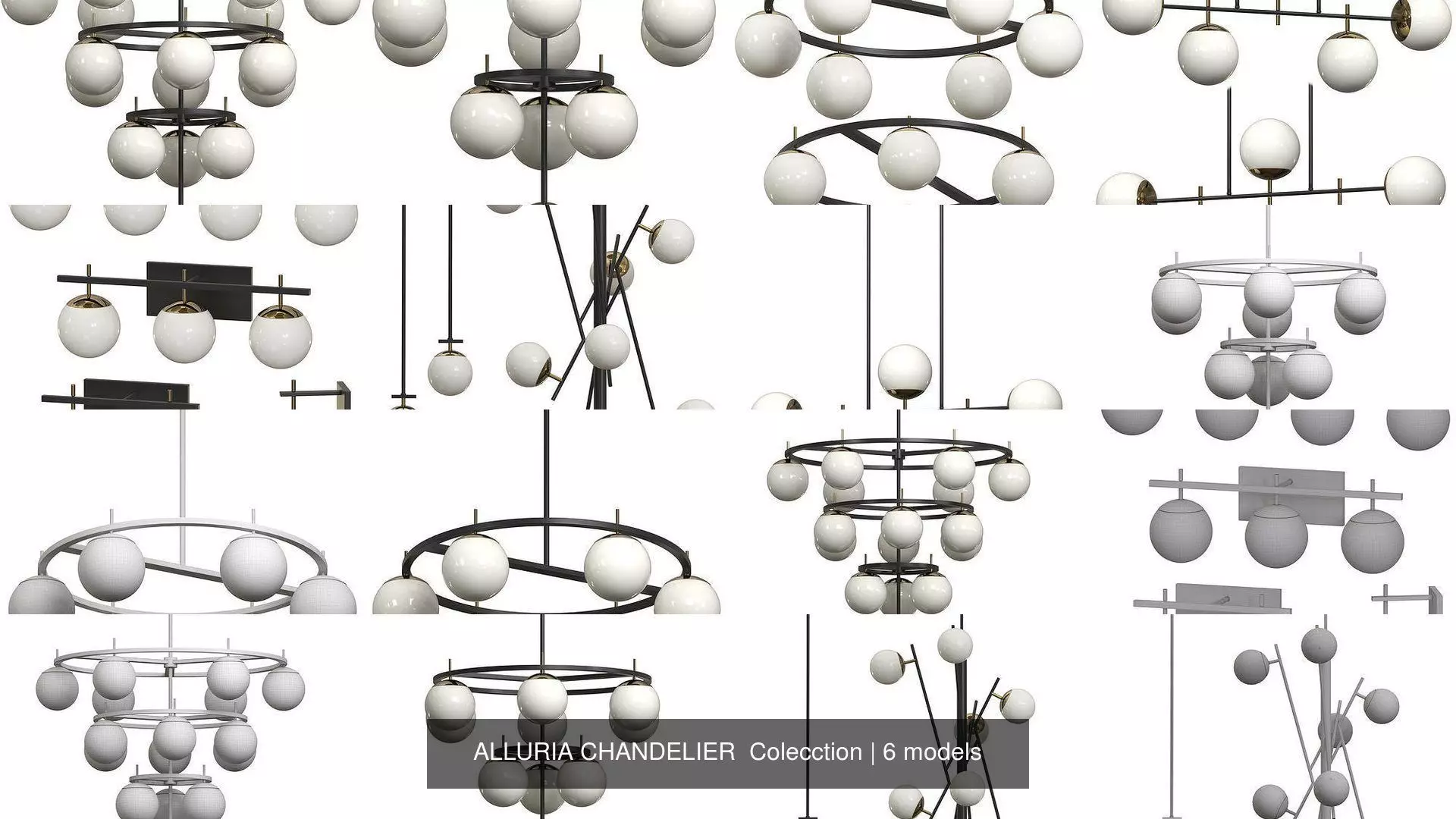 ALLURIA CHANDELIER  Colecction 3D Model Collection_0