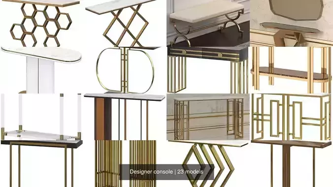 Designer console 3D Model Collection