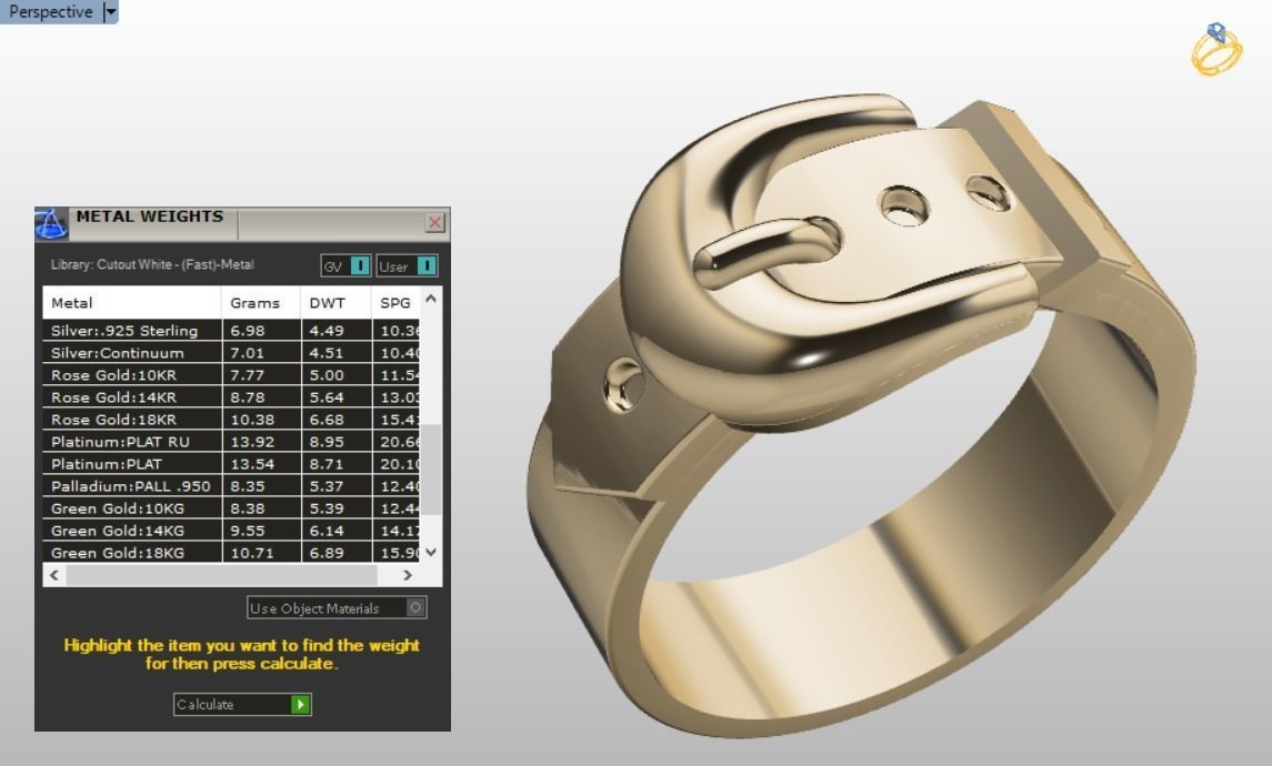 belt ring 3D print model_10