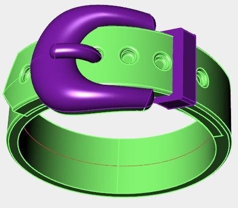 belt ring 3D print model_12