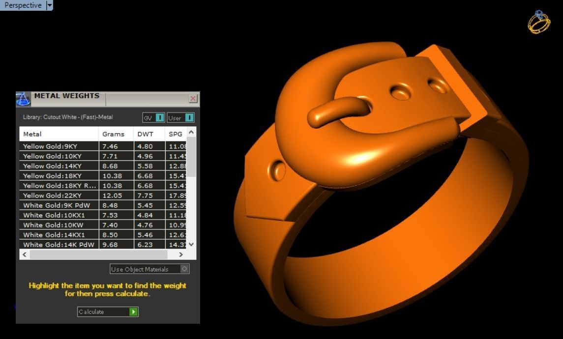 belt ring 3D print model_9