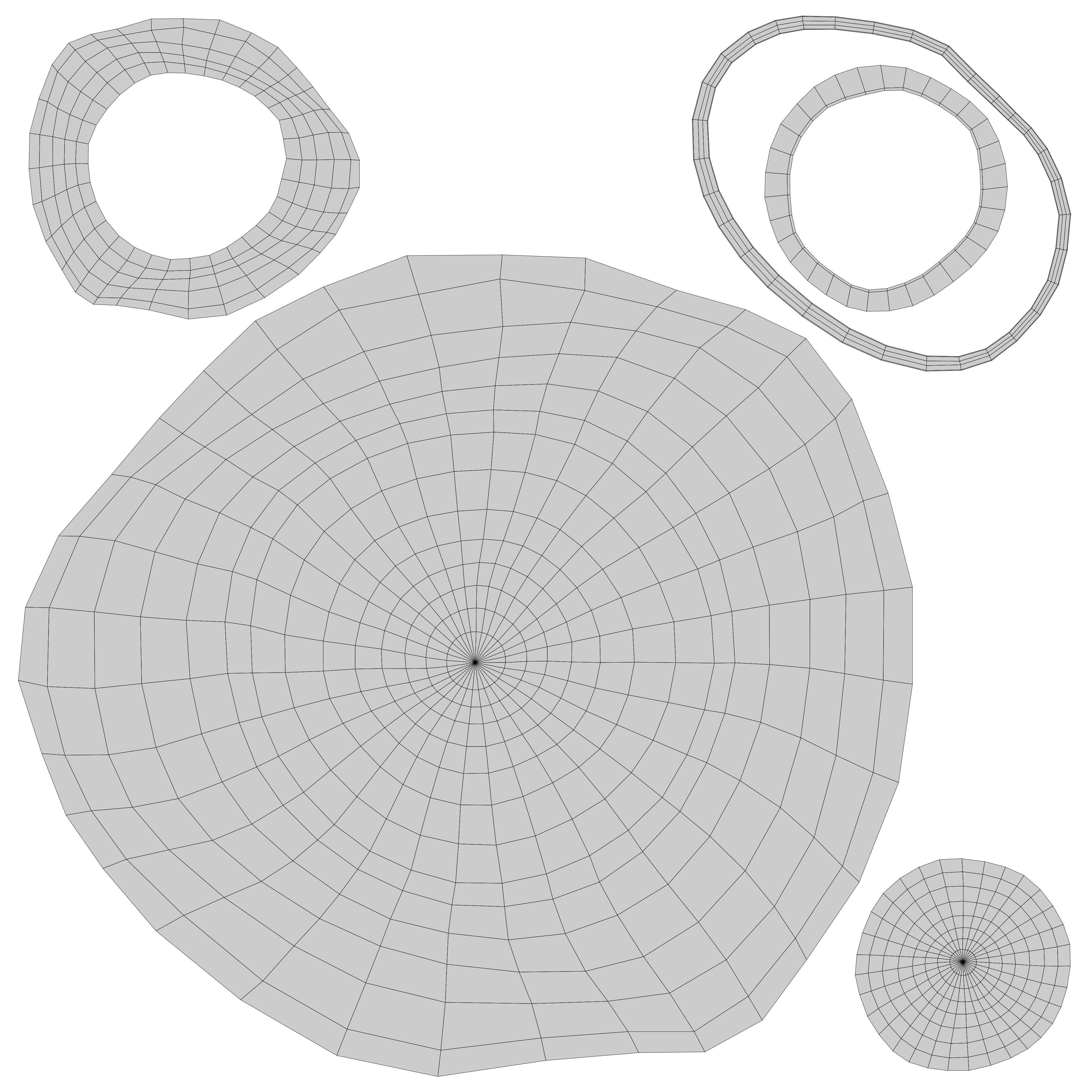 Pirate Hat with Pirate Sign as Skull and Bones Low-poly 3D model_23