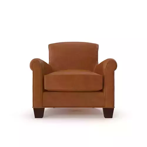 Irving Leather Armchair Leather Chestnut 3D model