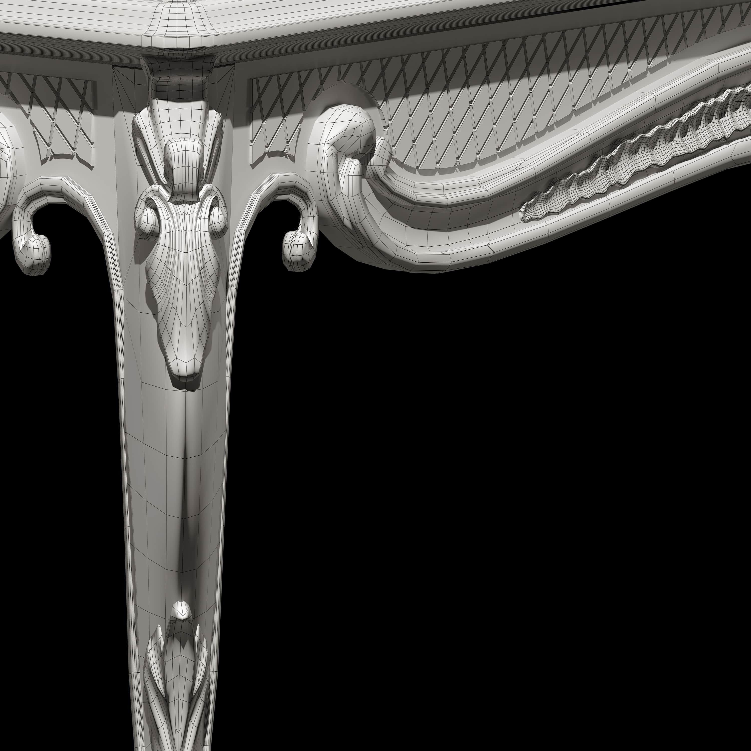 classical coffee tables set 3D model_10