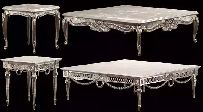 classical coffee tables set