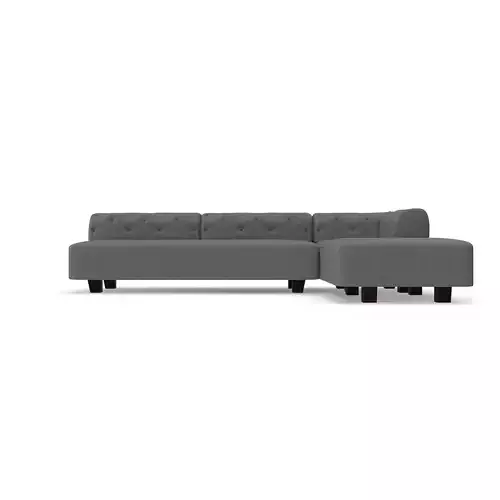Tillary 6 Piece Sectional Tufted Heather Gray Micro fiber