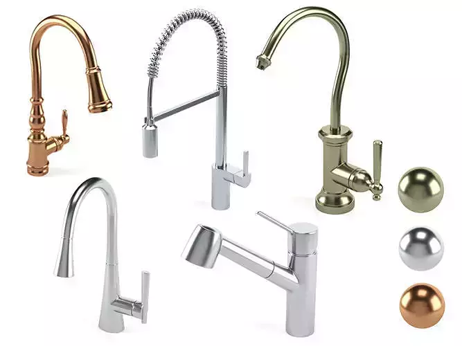 MOEN Kitchen faucet set 01 3D model