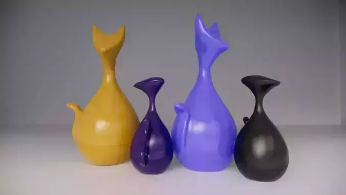 Cat sculpture 3D model