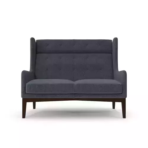 James Harrison Settee Asphalt Tweed