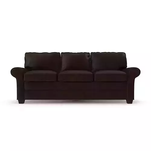 Bennett Roll Arm Leather Sofa Omni Brown