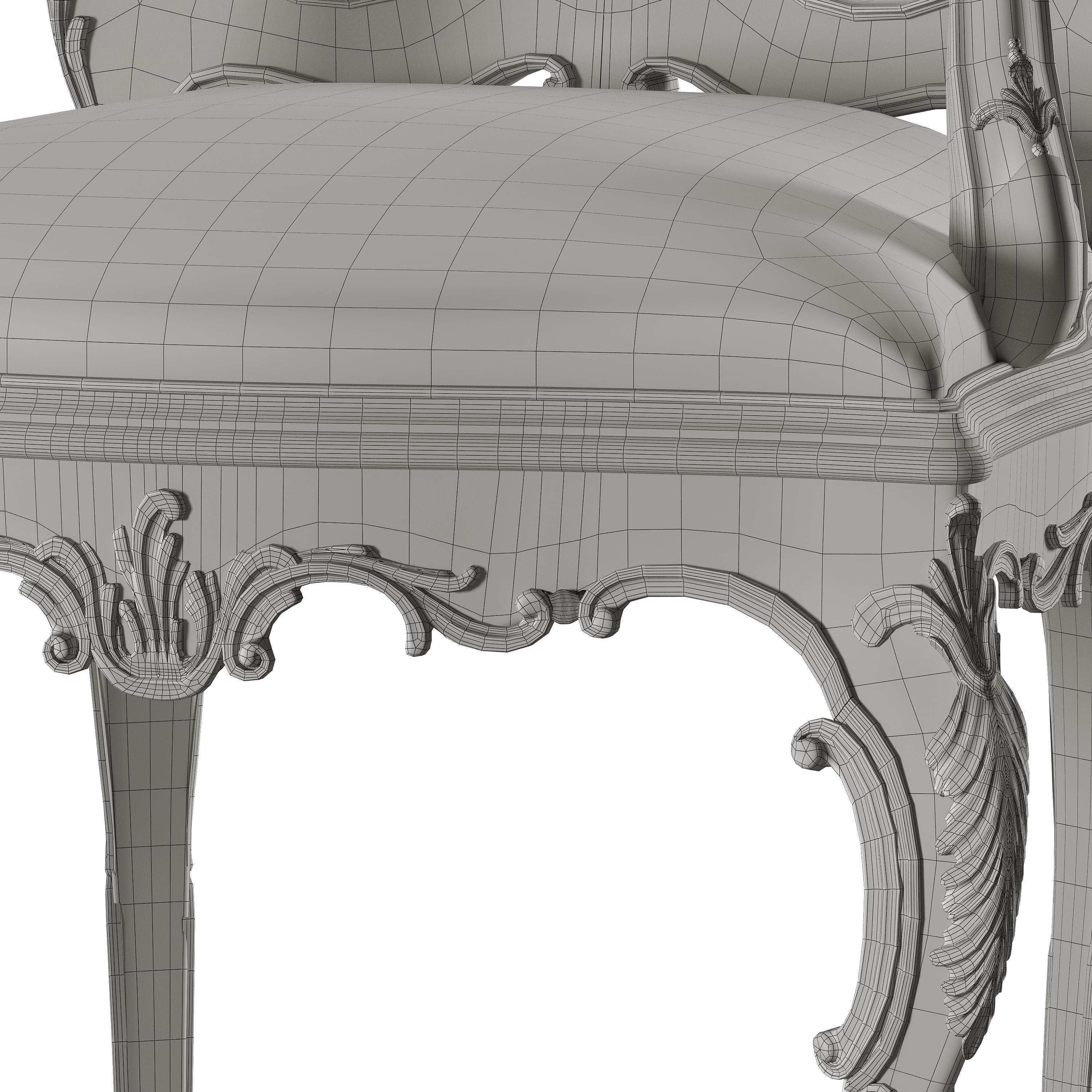 roberto giovannini table and chairs set 3D model_12