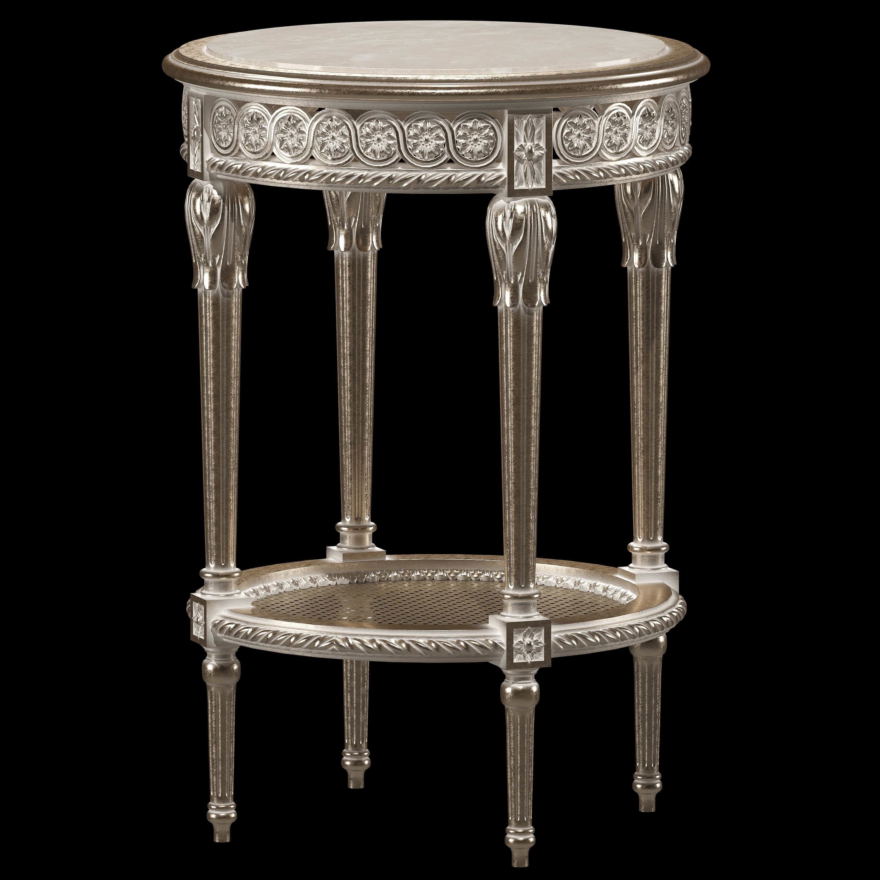 rococo coffe tables set 3D model_2