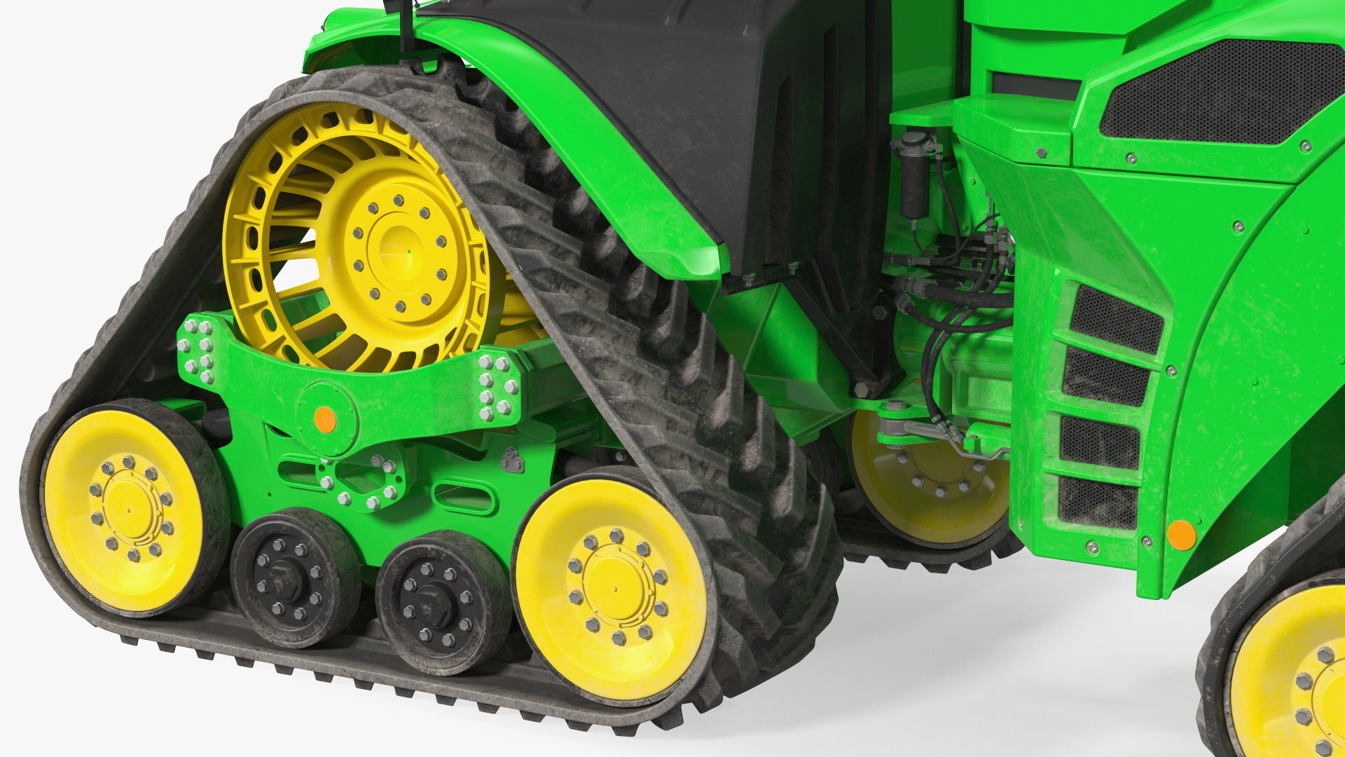John Deere Four Track 9RX Series Tractor Dirty 3D model_17
