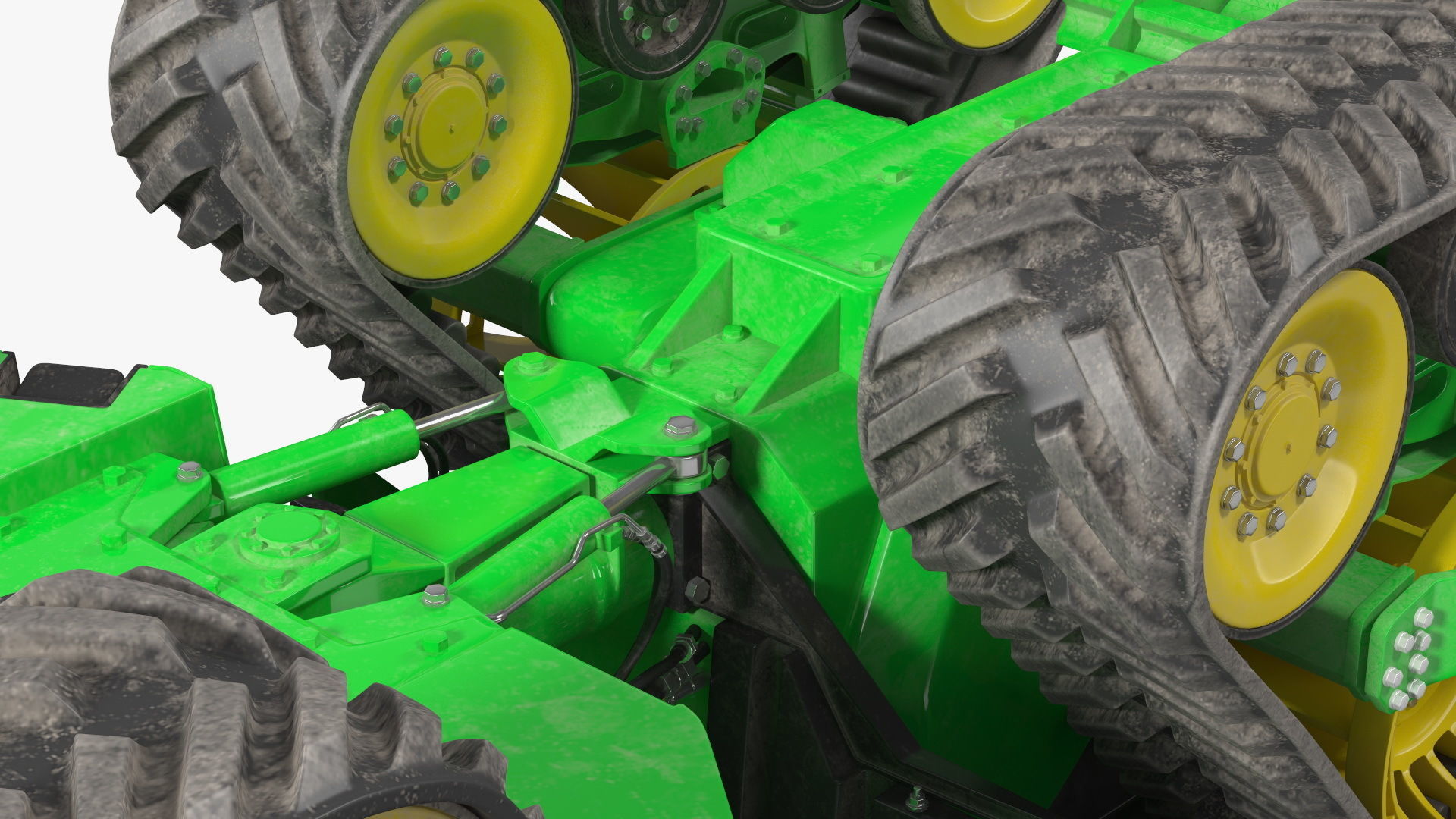 John Deere Four Track 9RX Series Tractor Dirty 3D model_27