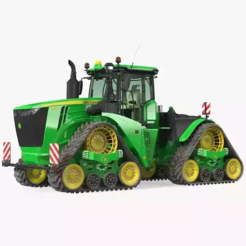 John Deere Four Track 9RX Series Tractor Dirty 3D model