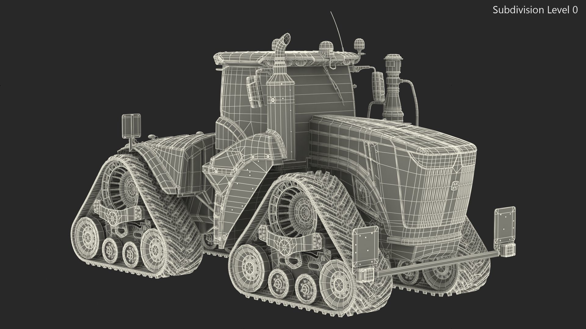 John Deere Four Track 9RX Series Tractor Dirty 3D model_29