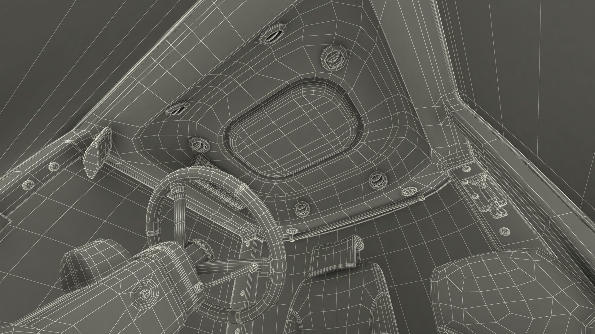 John Deere Four Track 9RX Series Tractor Dirty 3D model_42