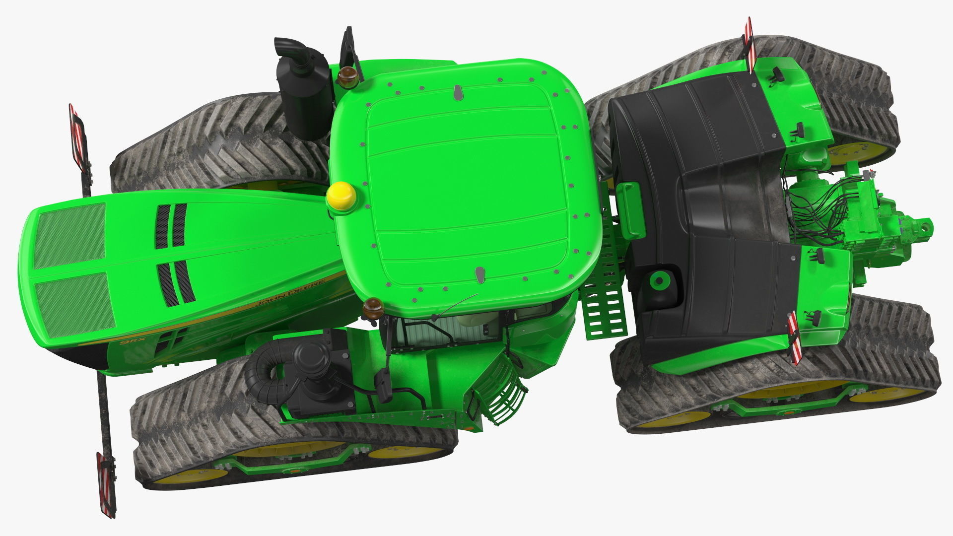 John Deere Four Track 9RX Series Tractor Dirty 3D model_25
