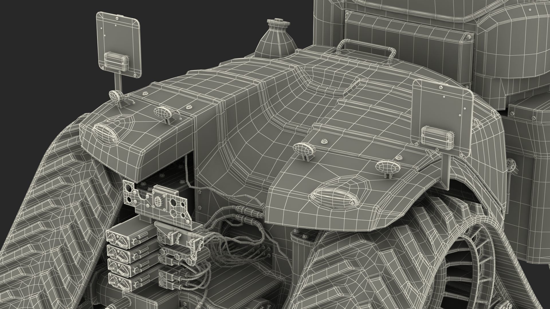 John Deere Four Track 9RX Series Tractor Dirty 3D model_36