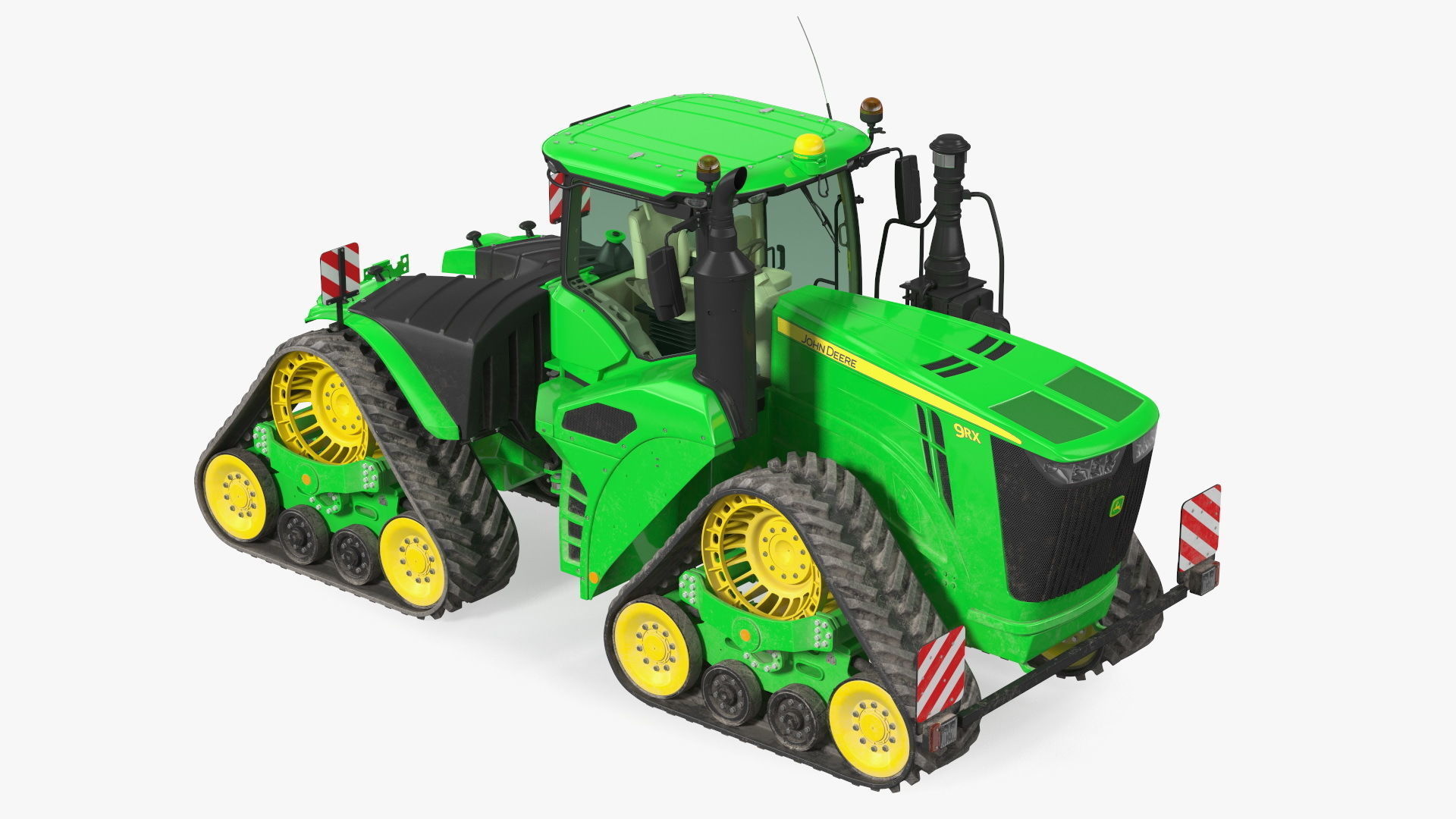 John Deere Four Track 9RX Series Tractor Dirty 3D model_13