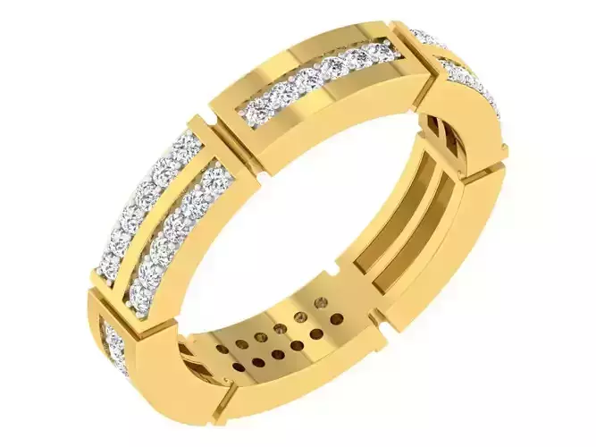 DIAMOND BAND RING R11 3D print model