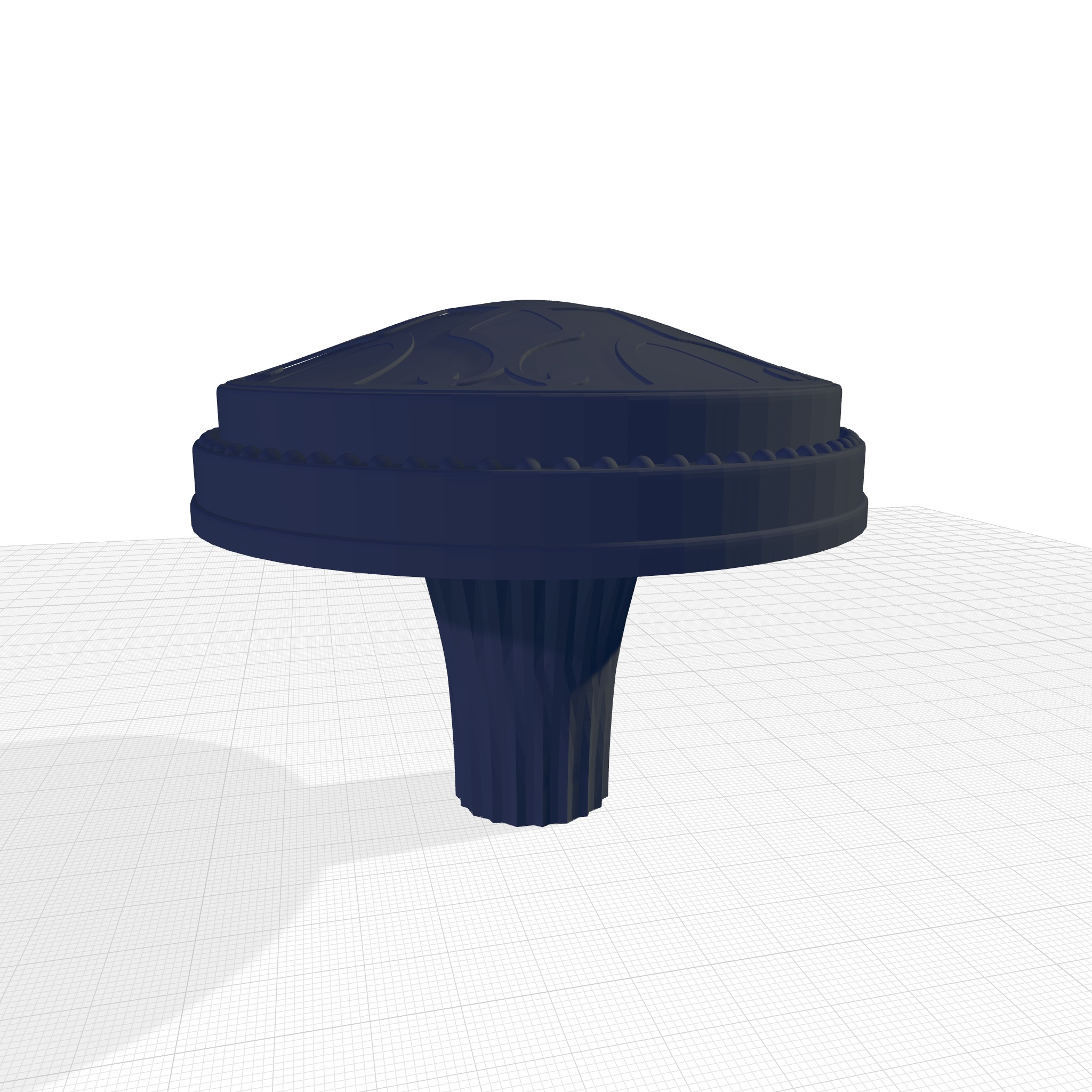 Canterbury Diameter Mushroom Knob 3D model_6